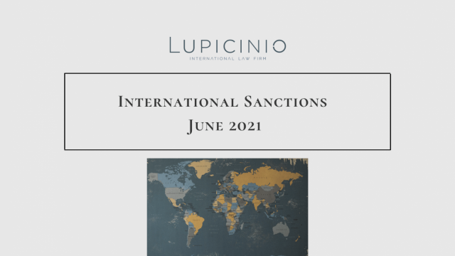 INTERNATIONAL SANCTIONS JUNE 2021