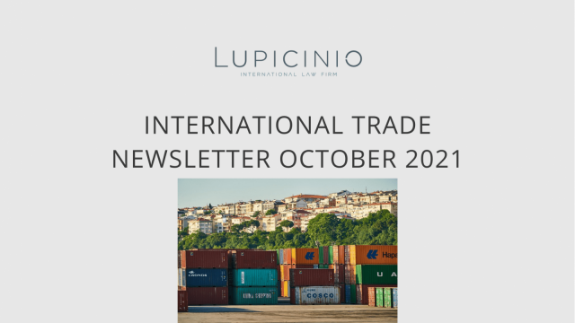 LUPICINIO INTERNATIONAL TRADE NEWSLETTER – OCTOBER 2021