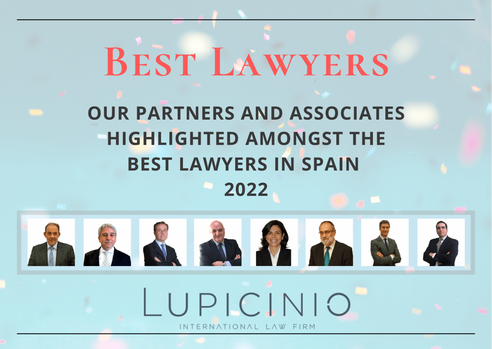 Our partners and associates highlighted amongst the Best Lawyers in Spain 2022