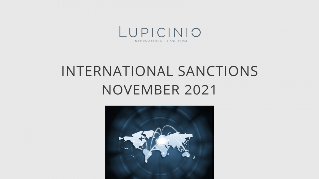 INTERNATIONAL SANCTIONS NOVEMBER 2021