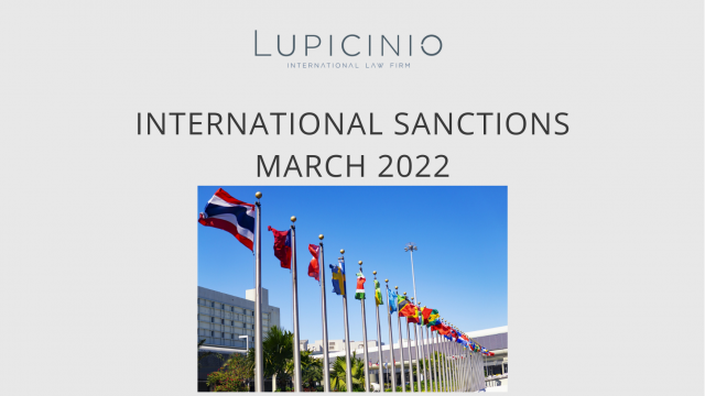 INTERNATIONAL SANCTIONS MARCH 2022