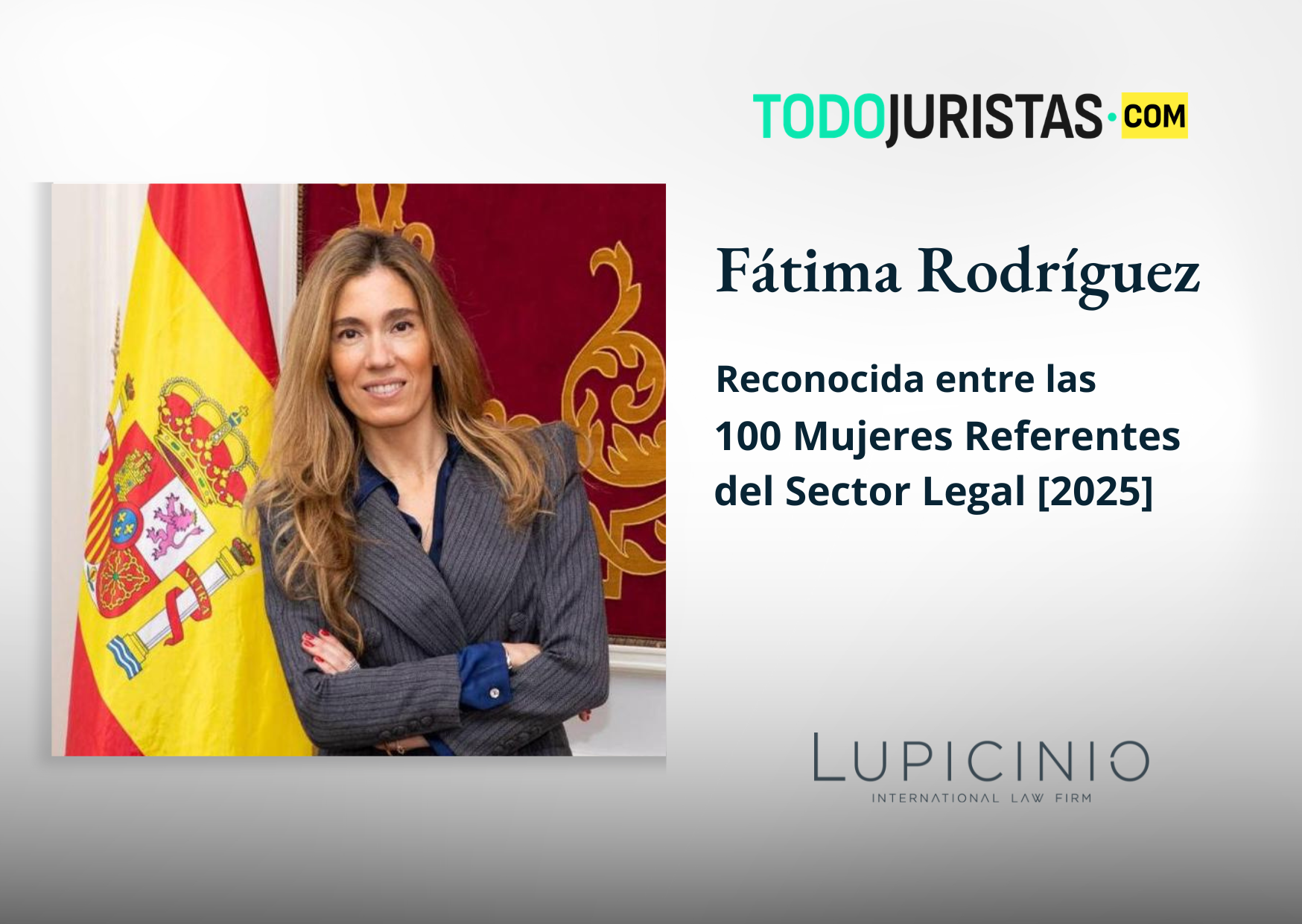 Todojuristas: F&aacute;tima Rodr&iacute;guez among the 100 leading women in the legal sector 2026